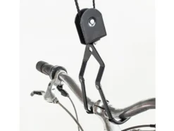 Takmonterat cykelställ med lyftfunktion svart metall