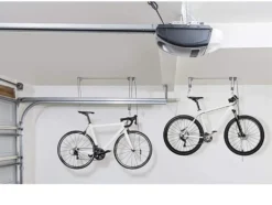 Takmonterat cykelställ med lyftfunktion svart metall