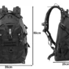 Taktisk ryggsäck 30 L MOLLE 800D Oxford svart 50x35x20 cm