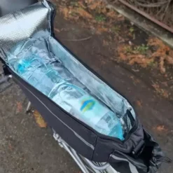 Termisk cykelväska pakethållare 9L svart med axelrem