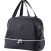 Termisk lunchväska med dubbelfack 27x25x16 cm svart polyester