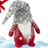Tomte julfigur röd med böjbar mössa, 38 cm