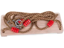 Trädgårdsgunga i trä 40x16 cm med justerbara rep 108,5–192 cm