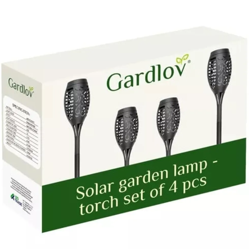 Trädgårdslampa med solcell 4-pack