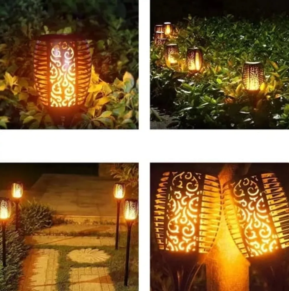 Trädgårdslampa med solcell 4-pack