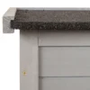 Trädgårdsskjul/verktygsförvaring med fristående hyllplan, lamelldörrar, bitumentak, gran, 87L x 46,5B x 96,5H cm, grå