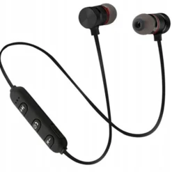 Trådlösa Bluetooth Sporthörlurar med Magnetfäste Svart