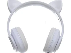 Trådlösa hörlurar med kattöron, Bluetooth och LED-belysning