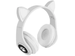 Trådlösa hörlurar med kattöron, Bluetooth och LED-belysning