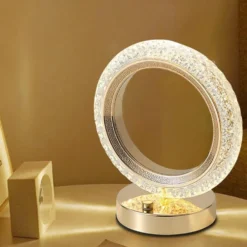 Trådlös Bordslampa Kristall Touch LED RGB
