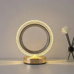 Trådlös Bordslampa Kristall Touch LED RGB