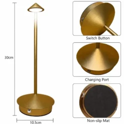 Trådlös bordslampa med LED