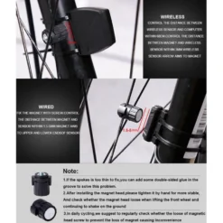 Trådlös cykeldator med hastighetsmätare