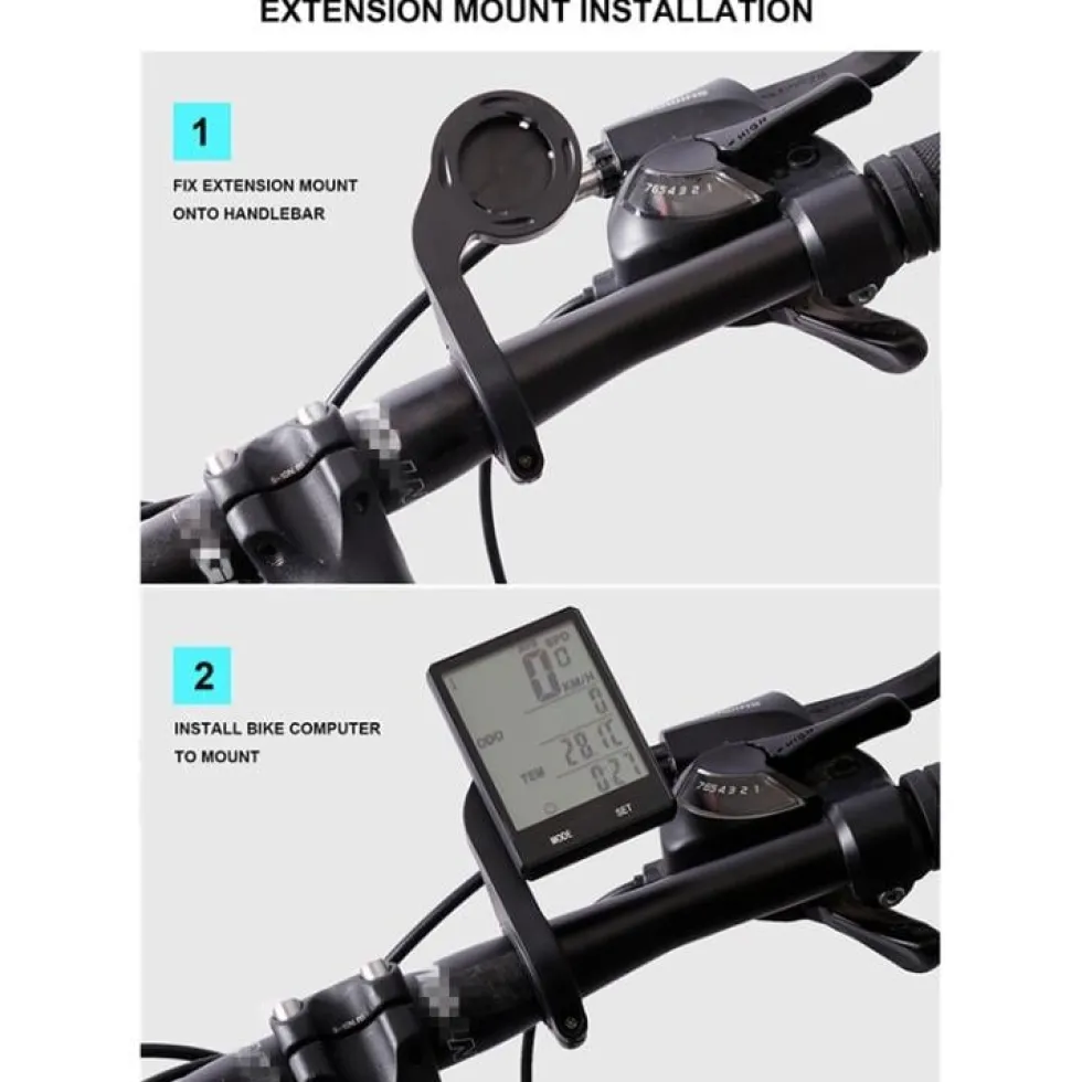 Trådlös cykeldator med hastighetsmätare