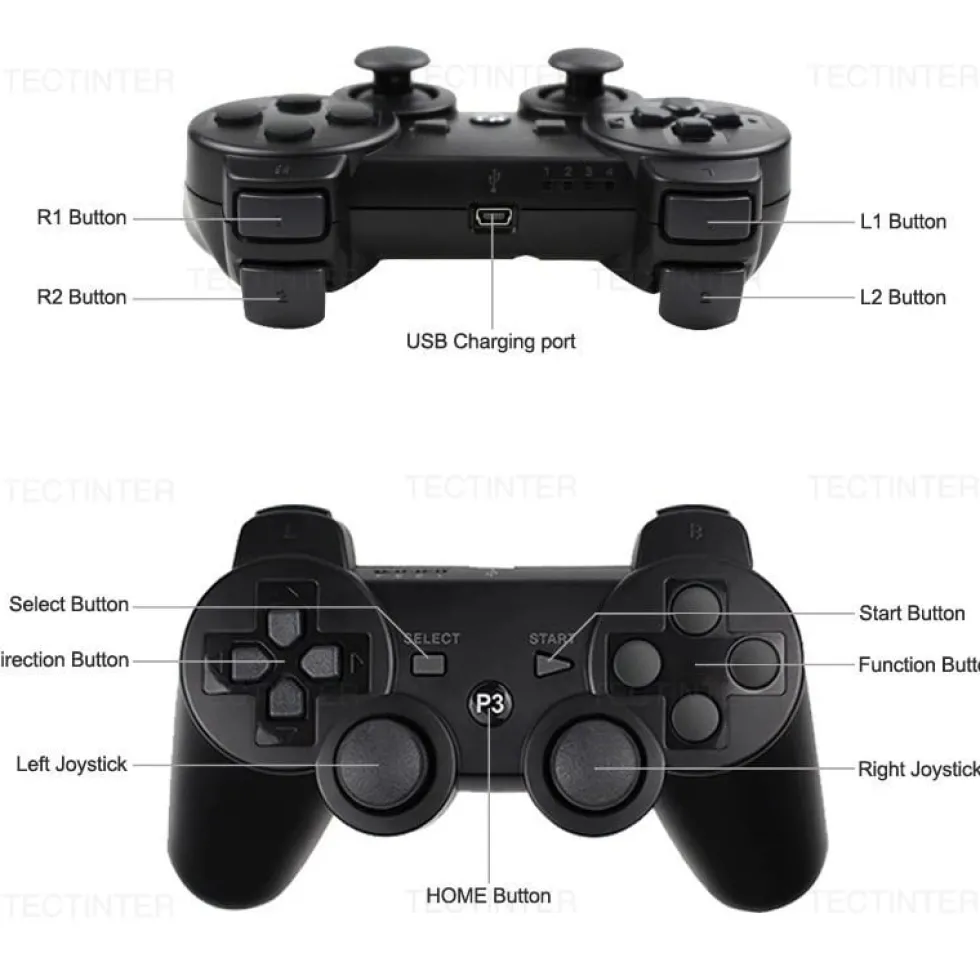 Trådlös handkontroll / Kontroll till PS3-kompatibel