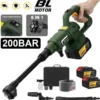 Trådlös Högtryckstvätt 200 Bar – Kompatibel med Makita 18V Batteri – Portabel Batteridriven Tvätt med 2 Batterier, 6-i-1 Munstycke och 5 m Slang