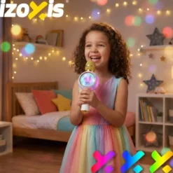 Trådlös karaoke mikrofon för barn Bluetooth 5.1 5W LED vit