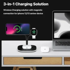 Trådlös laddningsstation för iPhone, Apple Watch och AirPods
