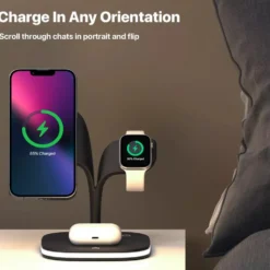 Trådlös laddningsstation för iPhone, Apple Watch och AirPods