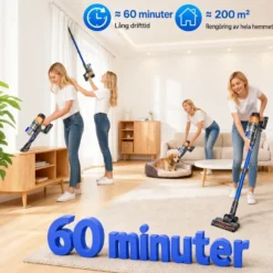 Trådlös stavdammsugare R11 500W - Borstfri motor - HEPA-filter - Lila - skaftdammsugare