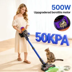 Trådlös stavdammsugare R11 500W - Borstfri motor - HEPA-filter - Lila - skaftdammsugare