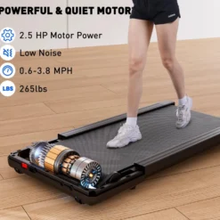 Treadmill Walking Pad – 2-i-1 löpband och gåband för hemmet träning hemma - VIT