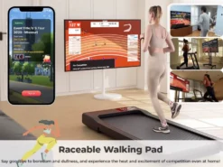 Treadmill Walking Pad – 2-i-1 löpband och gåband för hemmet träning hemma - VIT