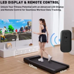 Treadmill Walking Pad – 2-i-1 löpband och gåband för hemmet träning hemma - VIT