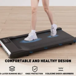 Treadmill Walking Pad – 2-i-1 löpband och gåband för hemmet träning hemma - VIT