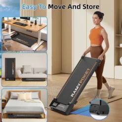 Treadmill Walking Pad – 3-i-1 löp- och gåband för hemmet löpband Mini Treadmill med 9 % lutning – 2.5HP motor (1–8 km/h)