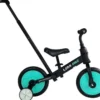Trehjuling barn 3+ 3-i-1 med avtagbara hjul/pedaler svart/mint