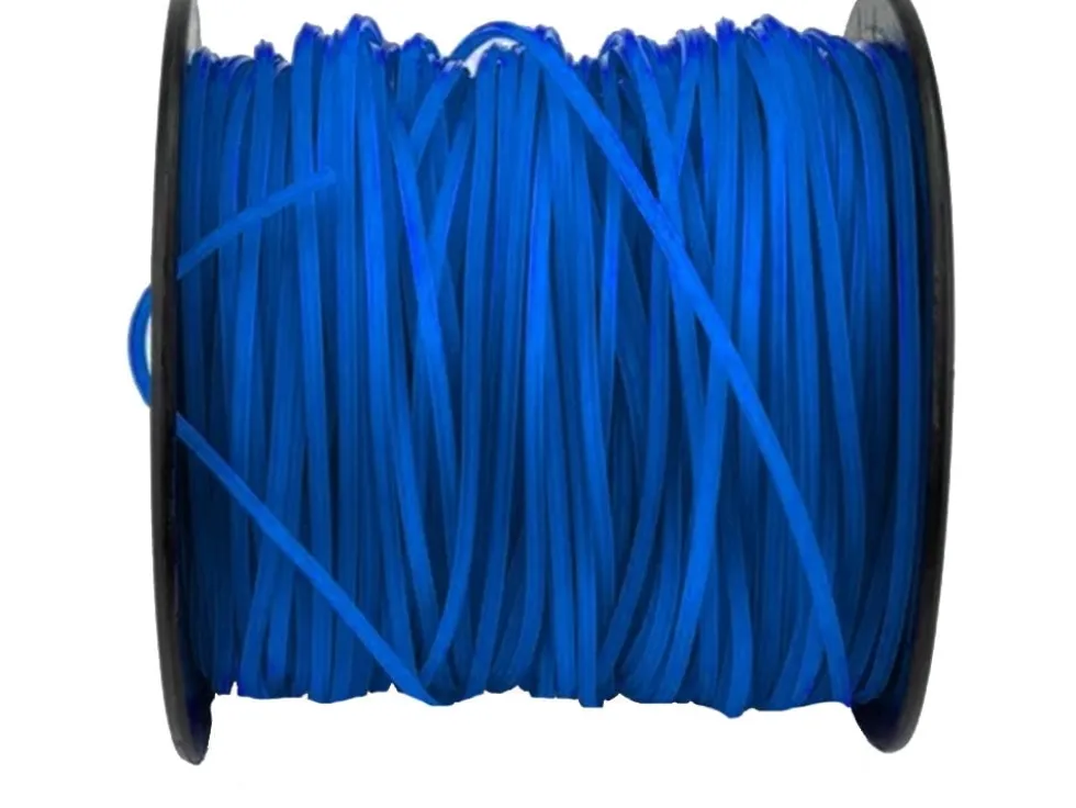 Trimmerlina 2,4 mm fyrkantig nylon med stålkärna 100 m navyblå