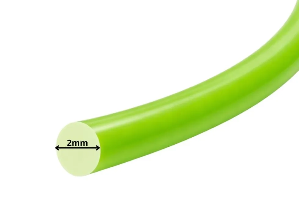 Trimmerlina nylon 2 mm x 15 m, grön, för röjsåg/grästrimmer