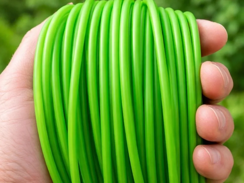 Trimmerlina nylon 2 mm x 15 m, grön, för röjsåg/grästrimmer