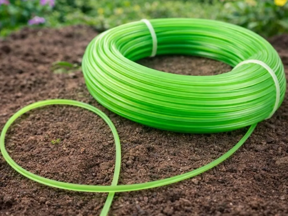 Trimmerlina nylon 2 mm x 15 m, grön, för röjsåg/grästrimmer