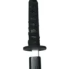 Träkatana 70 cm svart med tygsnöre på handtag för lek och träning