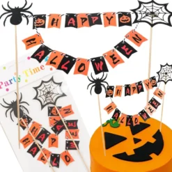 Tårtdekoration med Happy Halloween för tårta och cupcakes