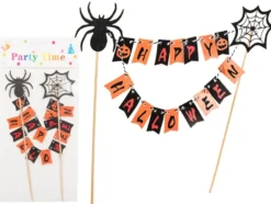 Tårtdekoration med Happy Halloween för tårta och cupcakes
