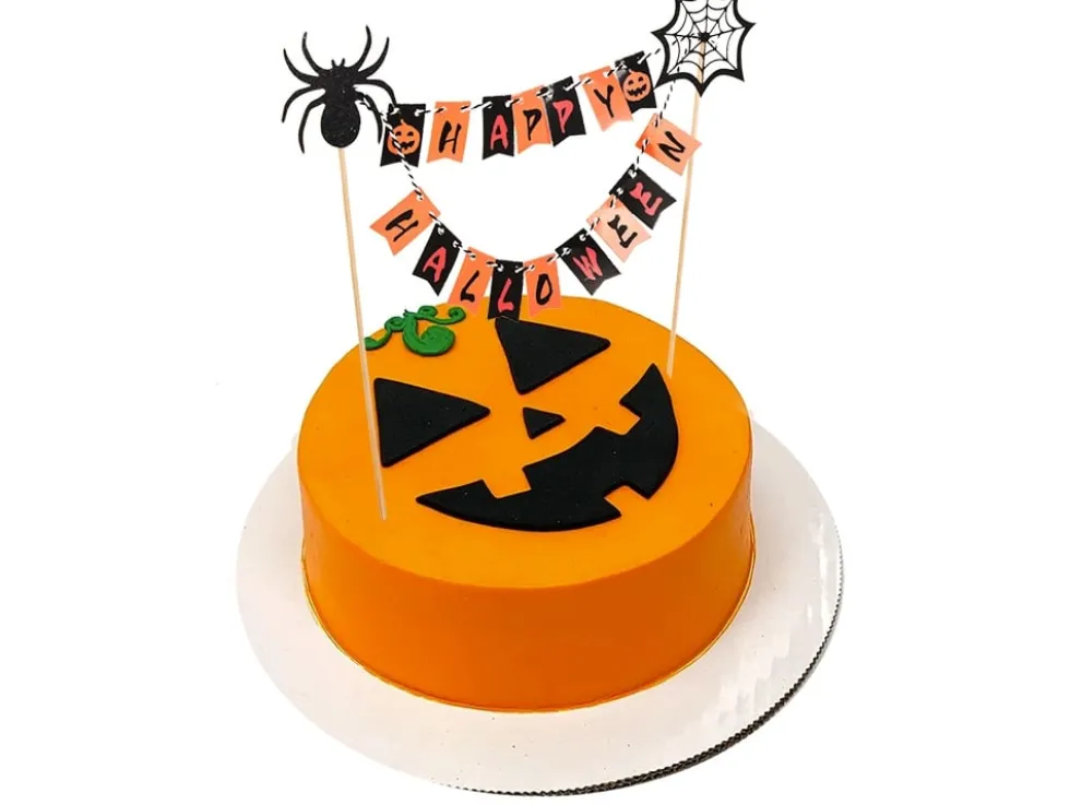 Tårtdekoration med Happy Halloween för tårta och cupcakes