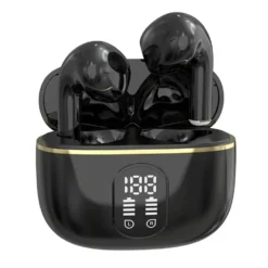 TWS Trådlösa In-Ear Hörlurar ENC, Bluetooth 5.3, LCD-display och Touchkontroller Svart