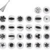 Tyllset - 27st Spritstyllar, spritspåse & koppling - Cake tool