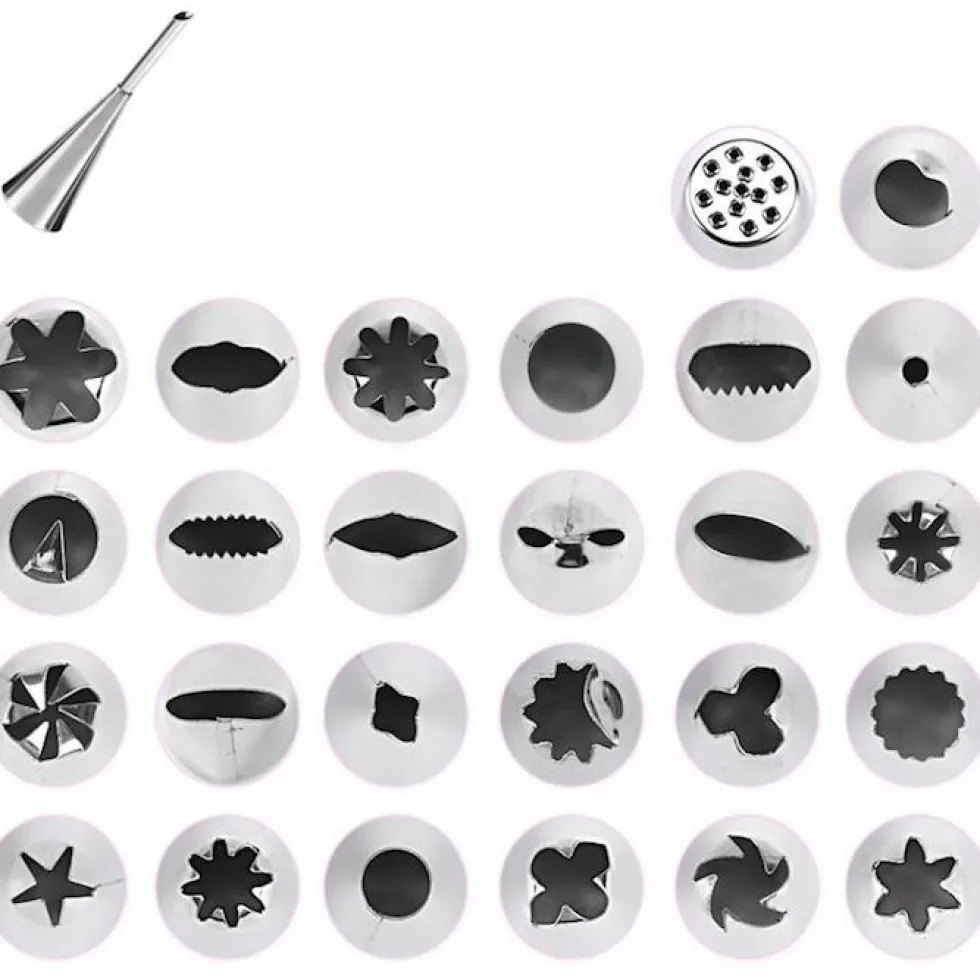 Tyllset - 27st Spritstyllar, spritspåse & koppling - Cake tool