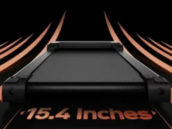 U.MAY P8 Löpband – Hopfällbart, 12 km/h, Bluetooth, Pulsmätare, Tyst motor, Stor löpyta löparband gåband