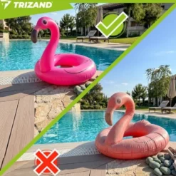 Uppblåsbar flamingo simring 102 cm PVC max 150 kg CE/EN71 3+