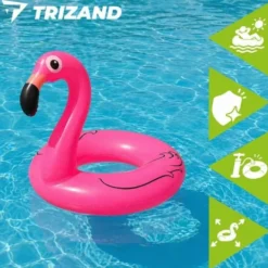Uppblåsbar flamingo simring 102 cm PVC max 150 kg CE/EN71 3+