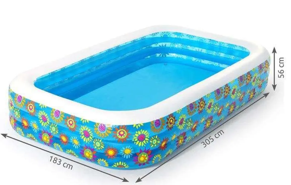 Uppblåsbar Pool - 1161L - Bestway -305cm/183cm/56cm