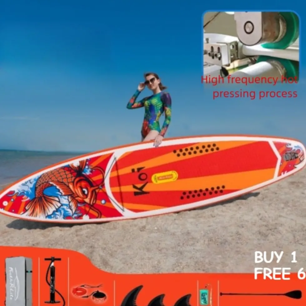 Uppblåsbar surfbräda Sup Standing Paddle Board förtjockad PVC Racing Board Sports Pulp Board