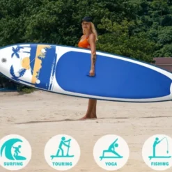 Uppblåsbar surfbräda Sup Standing Paddle Board förtjockad PVC Racing Board Sports Pulp Board