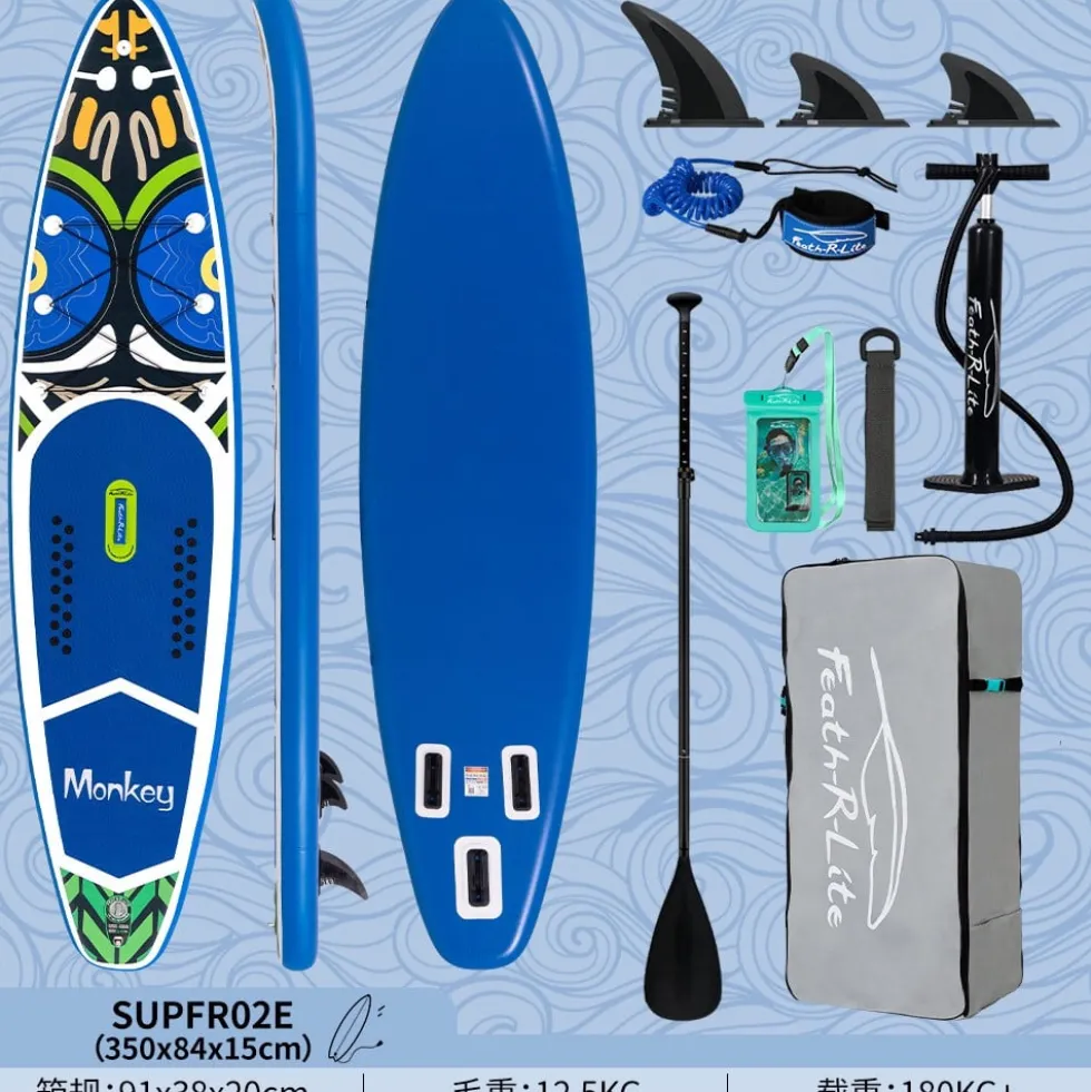Uppblåsbar surfbräda Sup Standing Paddle Board förtjockad PVC Racing Board Sports Pulp Board