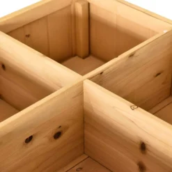 Upphöjd trädgårdsbädd av furu, 110x46x76 cm, med 8 fack och bevattningsinsats